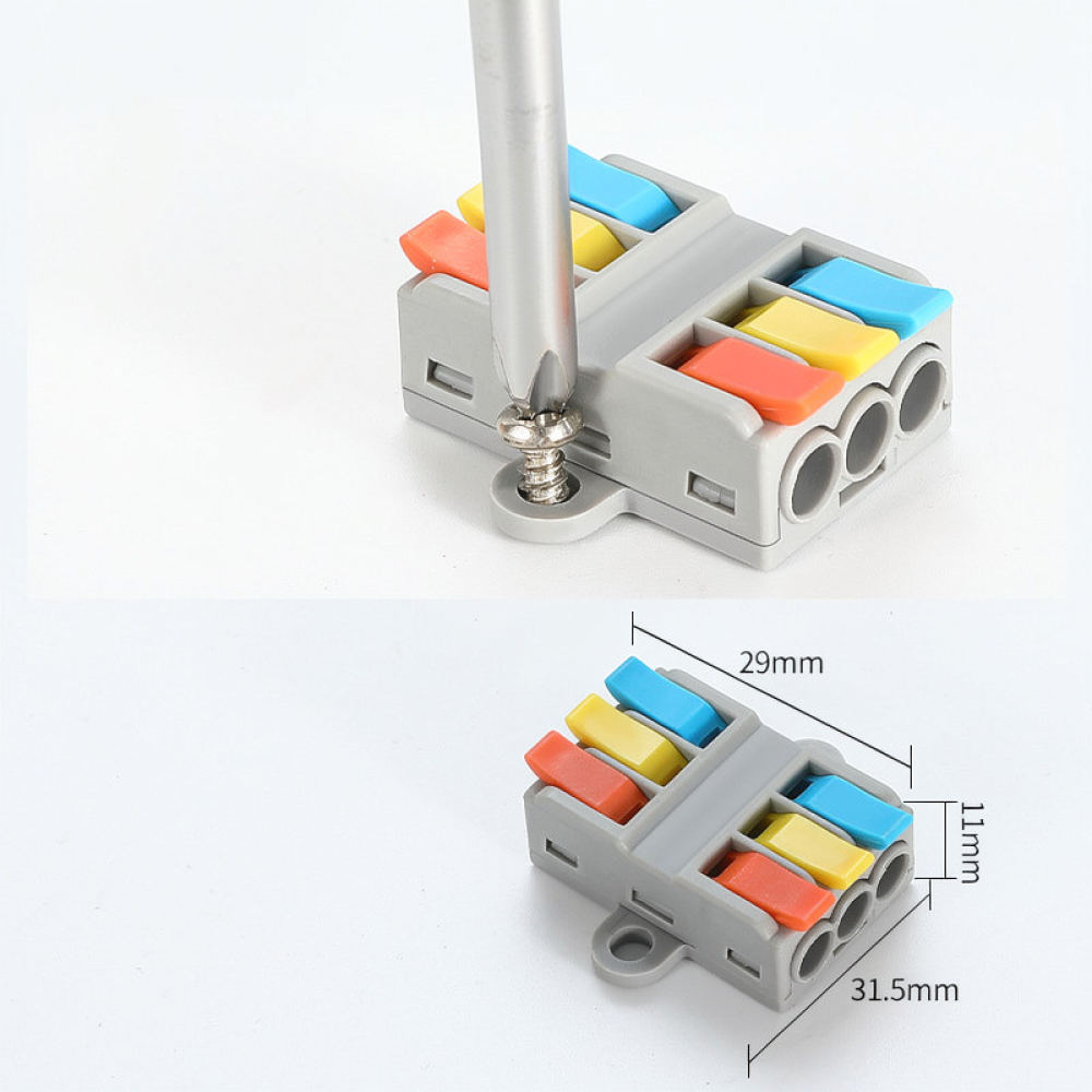 Circuit Snap Kit - Elektrischer Kabelklemmenblock, Schnellverbinder für Kabel, Zwei-Eingänge-Zwei-Ausgänge,